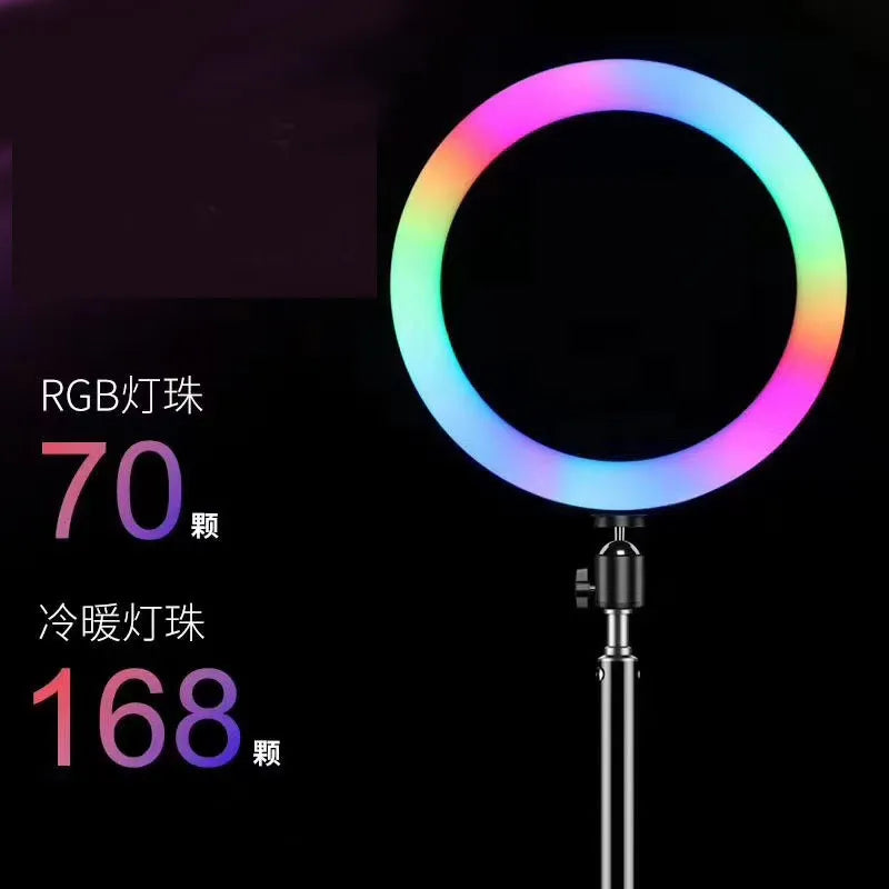 New RGB LED Ring Light MJ36 ( 36cm ) 14.1-inch RGB LED Ring Light with Phone Clip Phone Video Beauty Fill Light - Best Ring Light With Beautiful Result | Not Include Stand