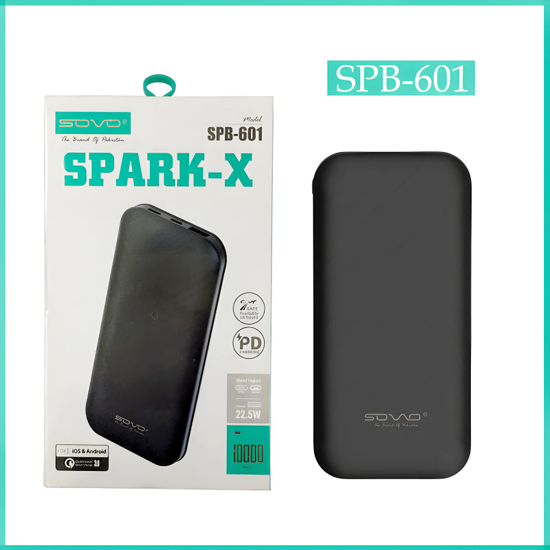 SOVO SPARK-X SPB-601 10000mAh Portable Charger Power Bank