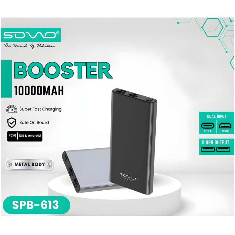 SOVO BOOSTER-X SPB-613 10000mAh Portable Charger Power Bank