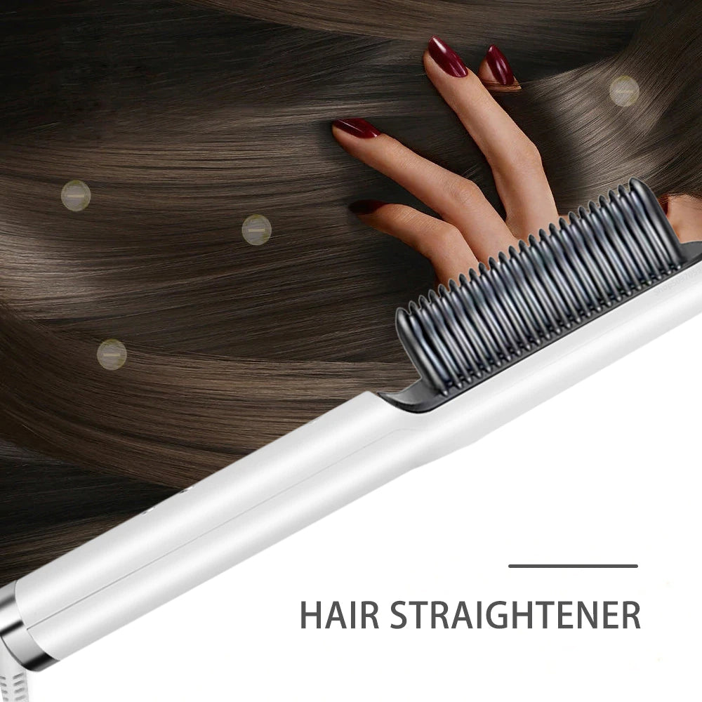 Hair Electric Straightener & Curl Comb